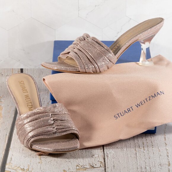 Stuart Weitzman Ruche 75 Slide Heels for Women Slip-on Style Comfortable Size 8B - Picture 10 of 16